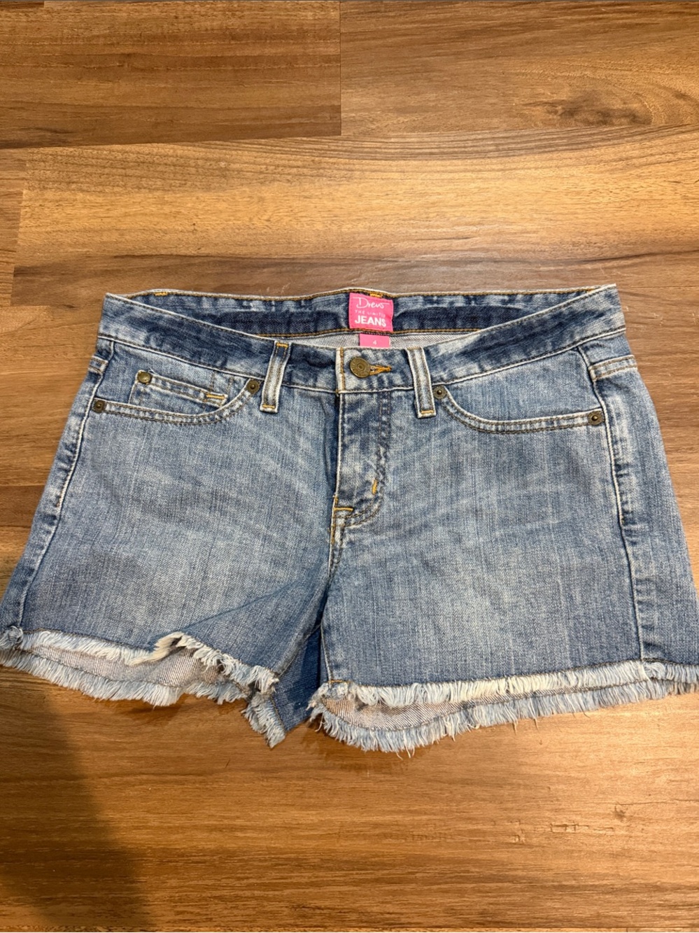 The Limited Light Blue Frayed Hem Denim Shorts